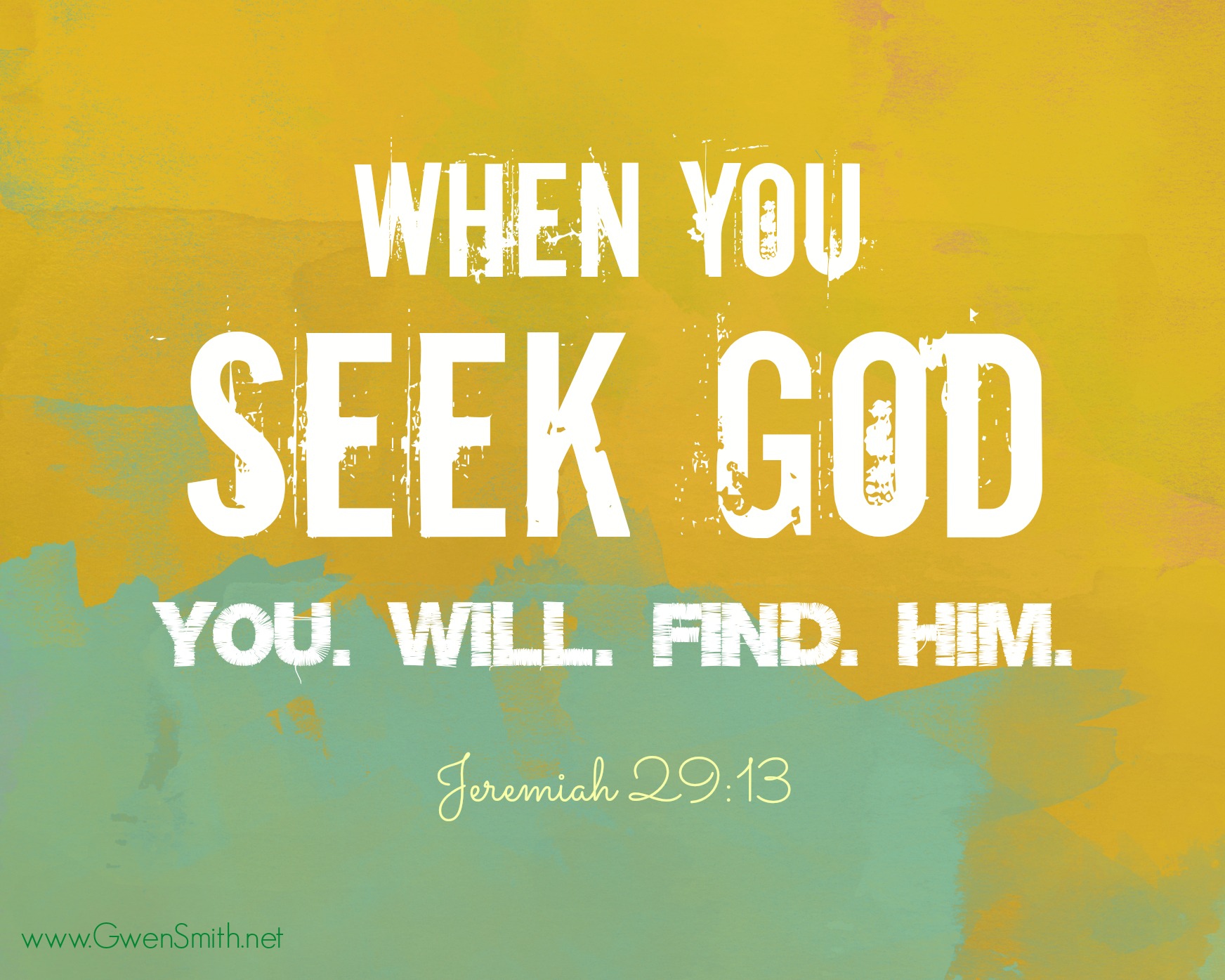 Seek God Jer 29.13