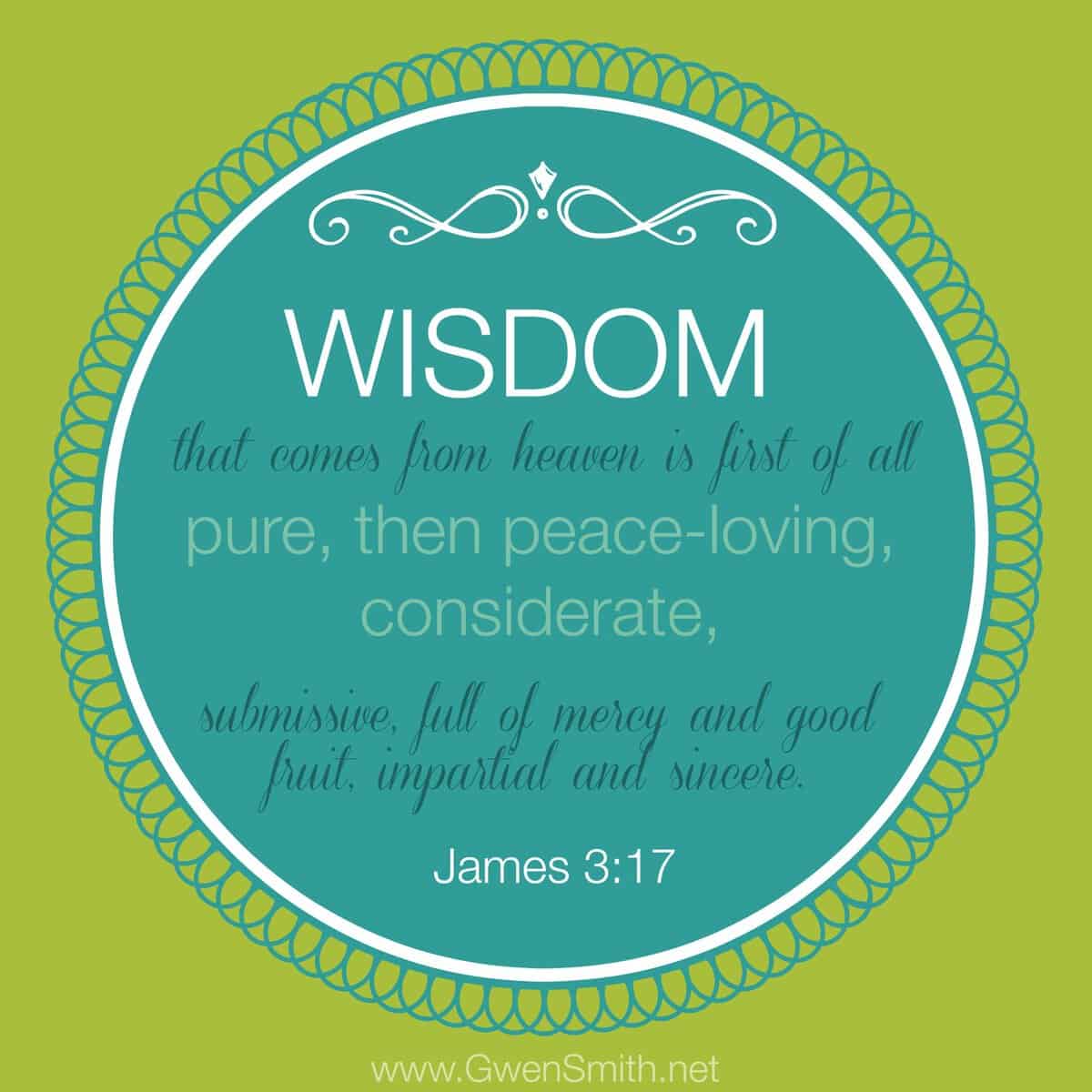 james 3.17 wisdom